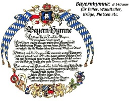 Bierseidel mit Deckel mit Bayern-Hymne