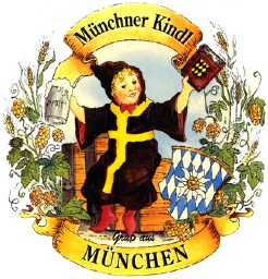 Bierkrüge mit Logo und Münchner Kindl